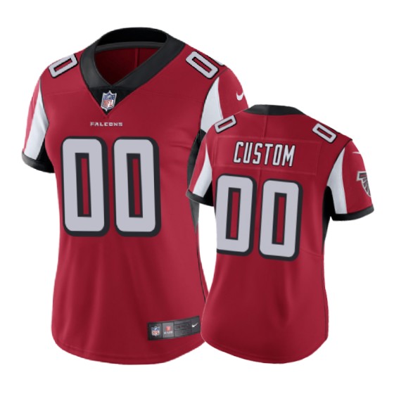 Falcons Red Custom Women Jersey