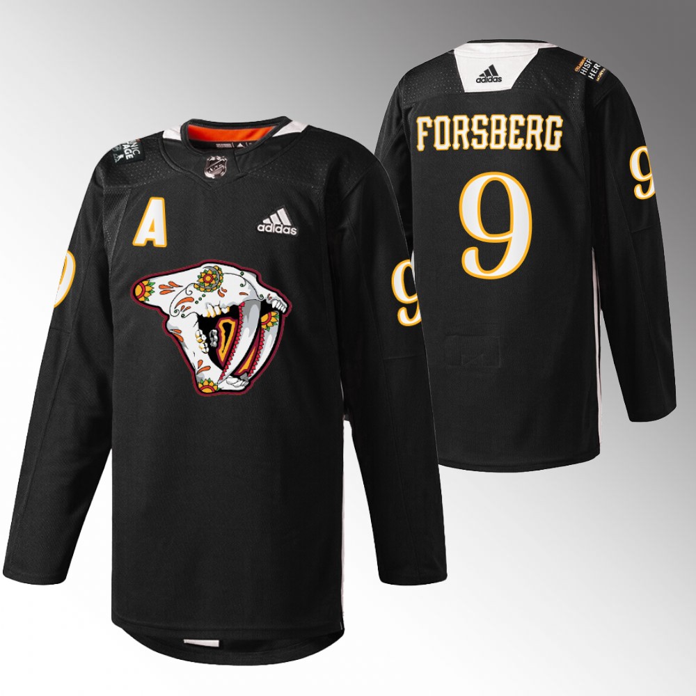 Filip Forsberg Predators Hispanic Heritage 2022 Jersey Black Warmup
