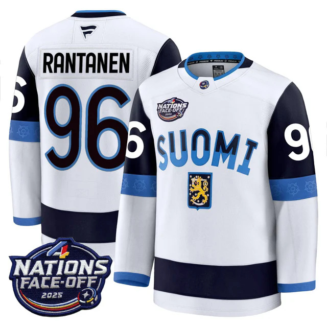 Finland 4 Nations Face-Off 2025 Premium Jersey #96 RANTANEN.webp