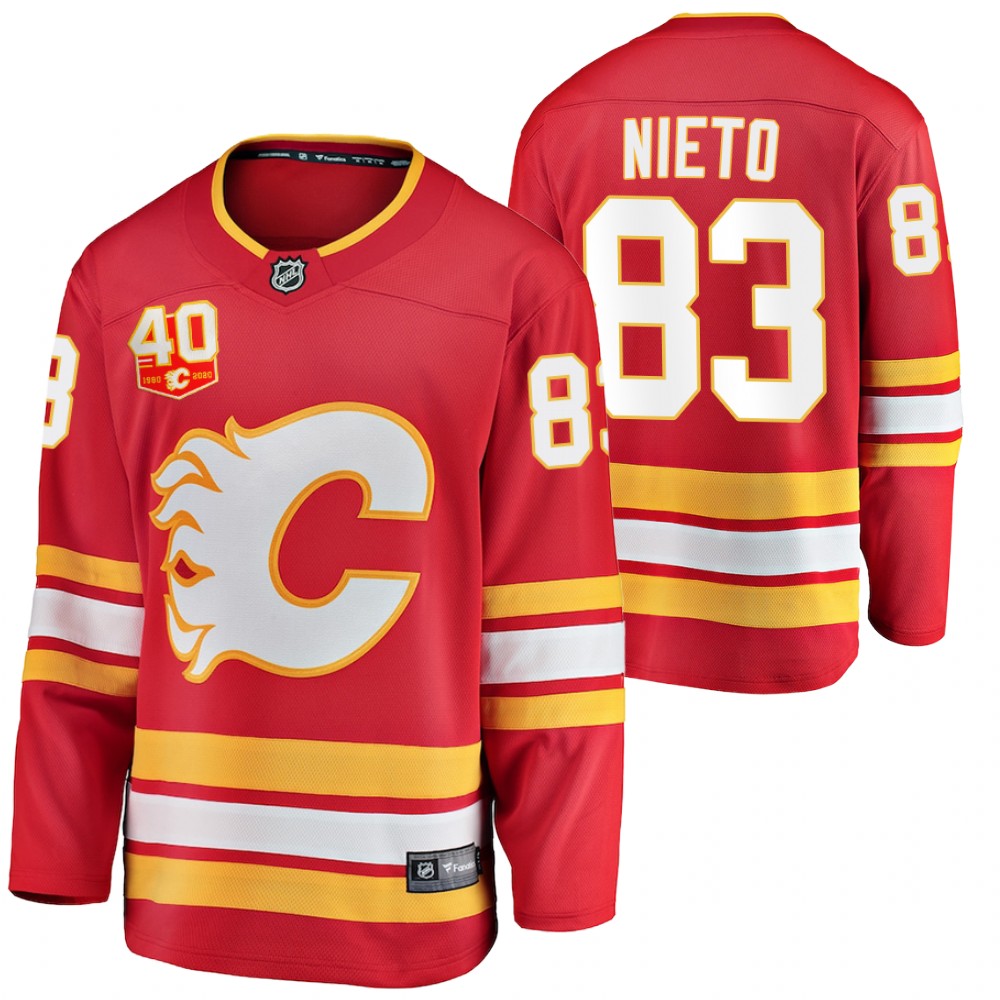 Flames Christopher Tanev Jersey 40th Anniversary Red Home Men