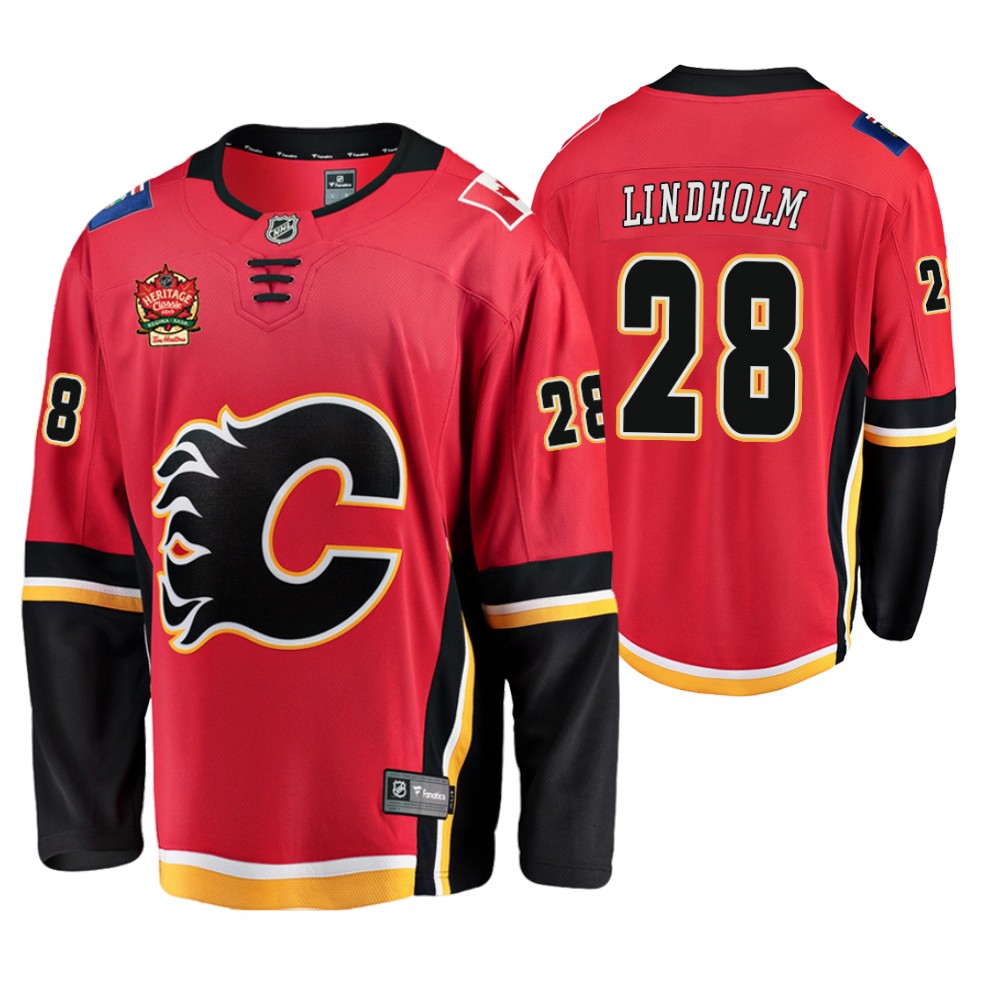 Flames Elias Lindholm Red 2019 Heritage Classic Breakaway Player Jersey