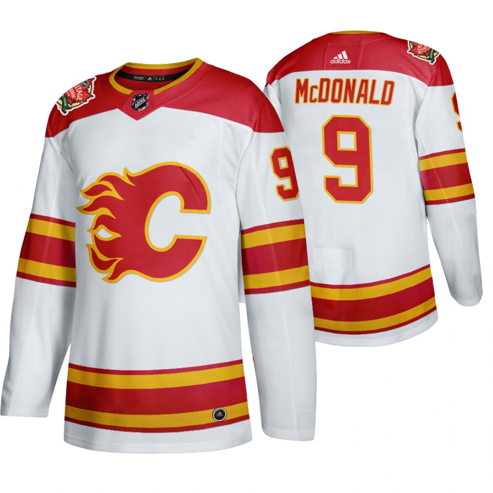 Flames Lanny McDonald White 2019 Heritage Classic Authentic Retired Jersey