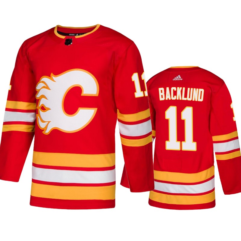 Flames Mikael Backlund Red Adidas Authentic Alternate Jersey