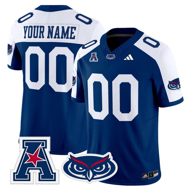 Florida Atlantic Owls 2025 Vapor Limited Custom Jersey blue