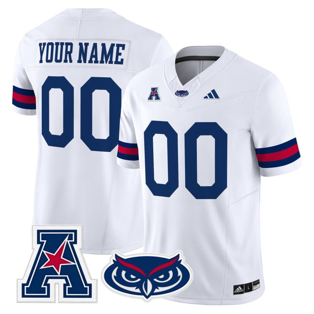 Florida Atlantic Owls 2025 Vapor Limited Custom Jersey white