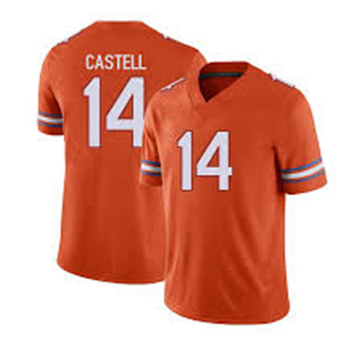 Florida Gators #14 Jordan Castell Orange 2025 Football Game Jersey 