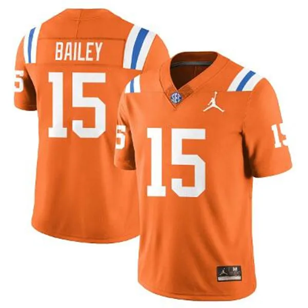 Florida Gators #15 Harrison Bailey Orange 1960's Retro Football Jersey 