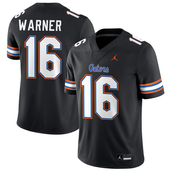 Florida Gators #16 Aidan Warner Black 2025 Football Game Jersey 