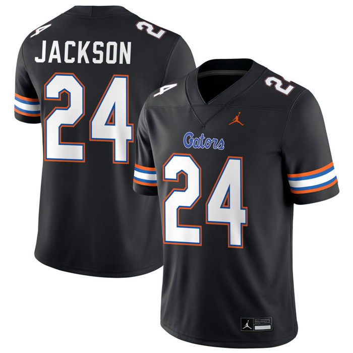 Florida Gators #24 Ja'Kobi Jackson Black 2025 Football Game Jersey 