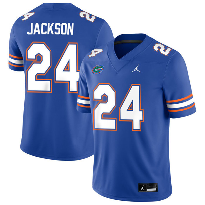 Florida Gators #24 Ja'Kobi Jackson Royal 2025 Football Game Jersey 