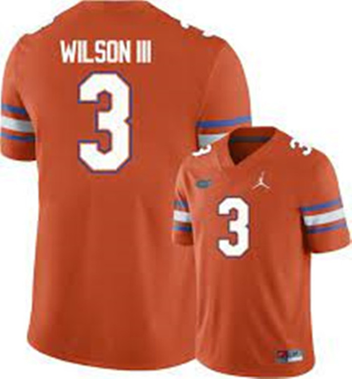 Florida Gators #3 Eugene Wilson III Orange 2025 Football Game Jersey 