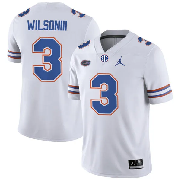 Florida Gators #3 Eugene Wilson III White 2025 Football Game Jersey 