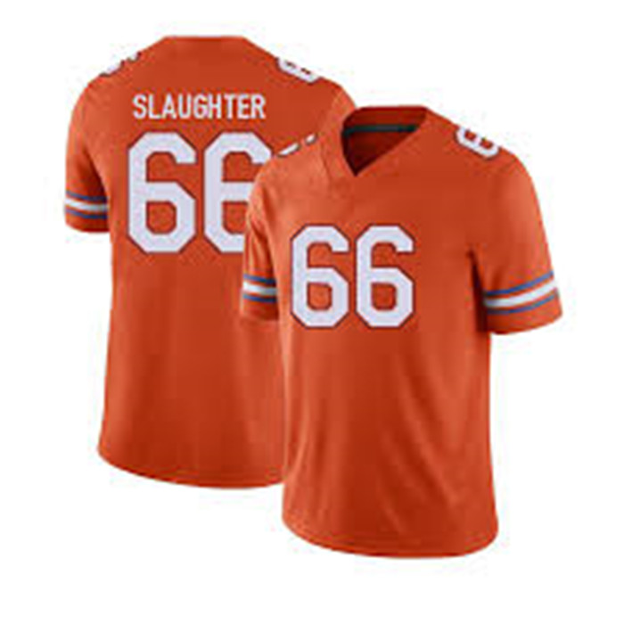 Florida Gators #66  Jake Slaughter Orange 2025 Football Game Jersey 