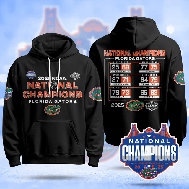 Florida Gators 2025 National Champions Basketball Hoodie BLACK.webp