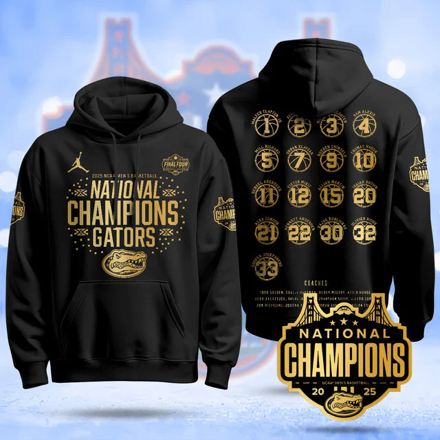 Florida Gators 2025 National Champions Basketball Hoodie N2 BLACKGOLD.webp