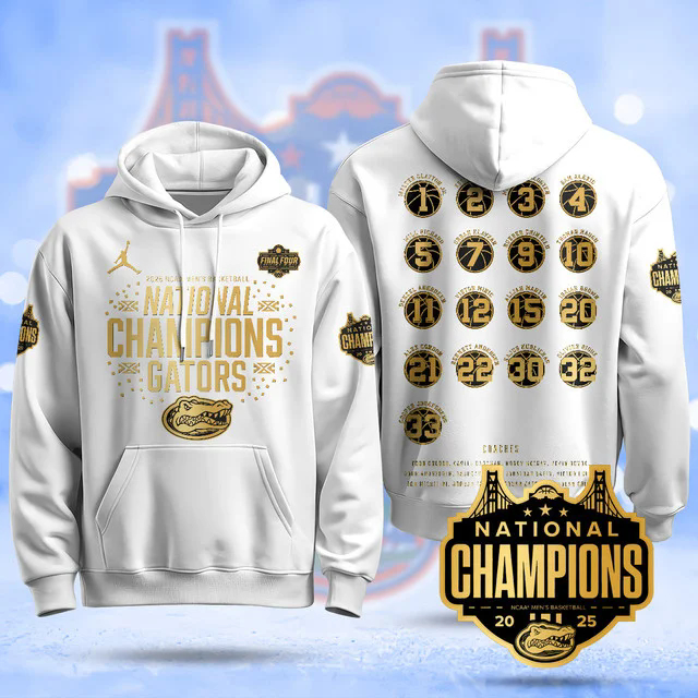 Florida Gators 2025 National Champions Basketball Hoodie N2 WHITEGOLD.webp
