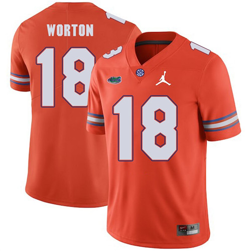 Florida Gators Orange C.J. Worton Jordan Brand Football Jersey