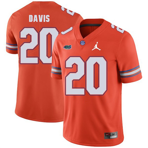 Florida Gators Orange Malik Davis Jordan Brand Football Jersey