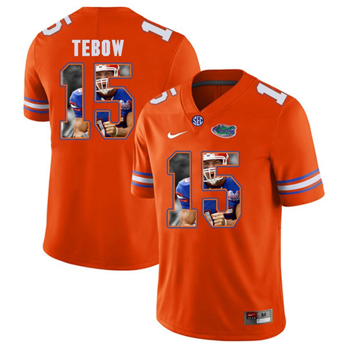 Florida Gators Orange Tim Tebow College Football Portrait Jersey