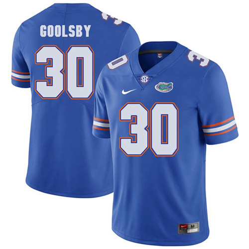 Florida Gators Royal Blue DeAndre Goolsby Football Player Performance Jersey