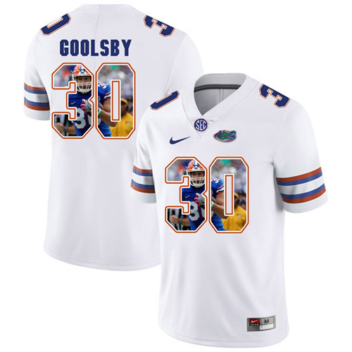 Florida Gators White DeAndre Goolsby College Football Portrait Jersey