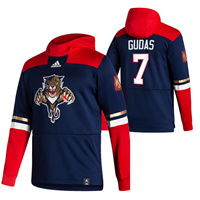 Florida Panthers #7 Radko Gudas Adidas Reverse Retro Pullover Hoodie Navy