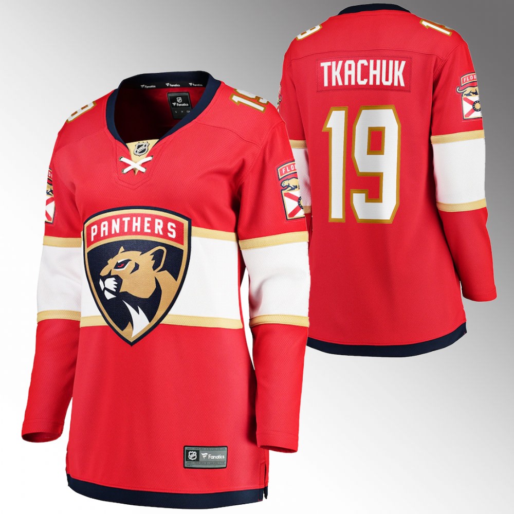 Florida Panthers Matthew Tkachuk Women Red Home Jersey