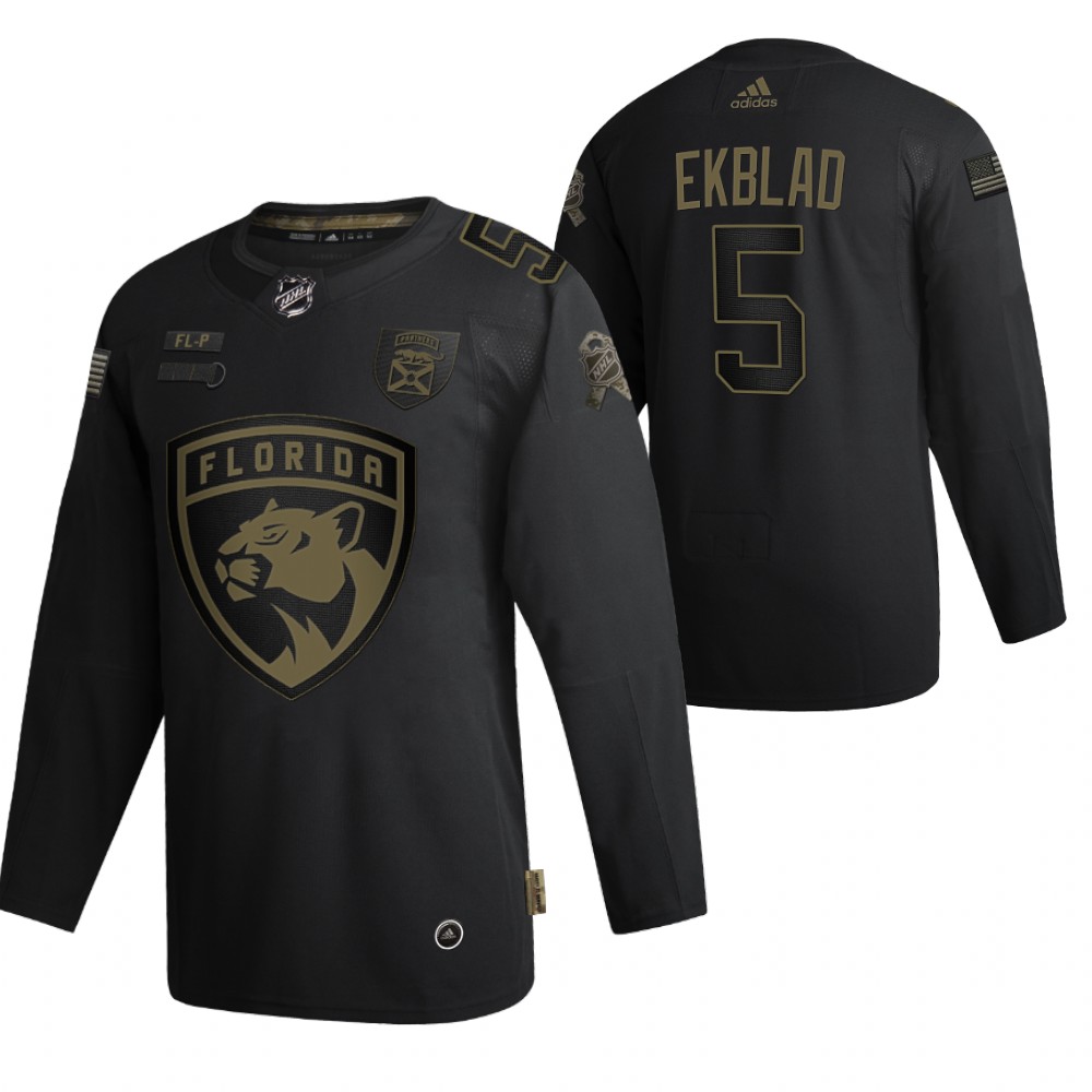 Florida Panthers aaron ekblad Black 2020 Veterans Day Authentic Jersey