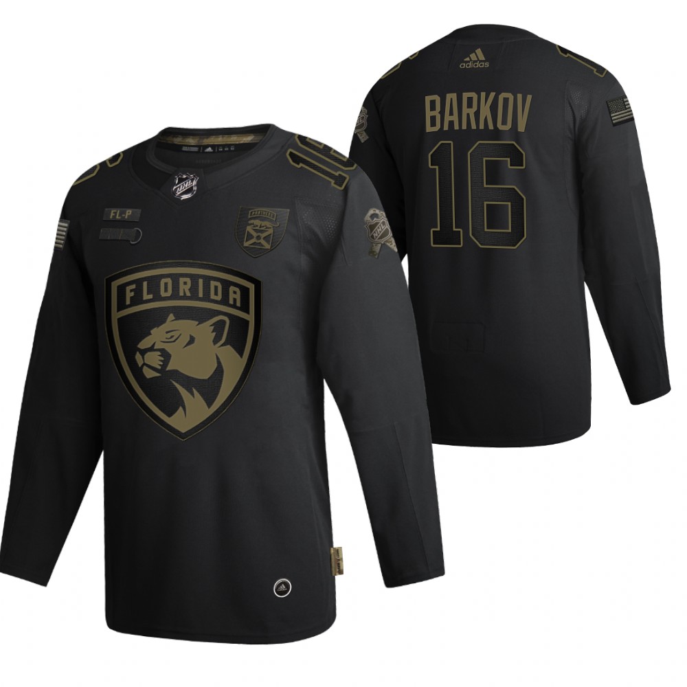 Florida Panthers aleksander barkov Black 2020 Veterans Day Authentic Jersey