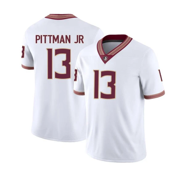Florida State Seminoles #13 Randy Pittman Jr. Nike 2025 white Football Game Jersey 