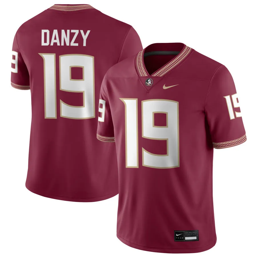 Florida State Seminoles #19 Micahi Danzy Nike 2025 Garnet Football Game Jersey 