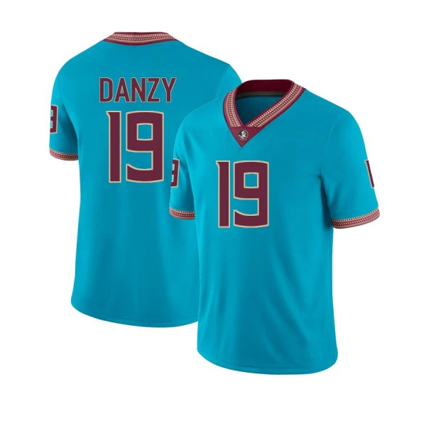Florida State Seminoles #19 Micahi Danzy Nike 2025 Turquoise Alternate Football Jersey 