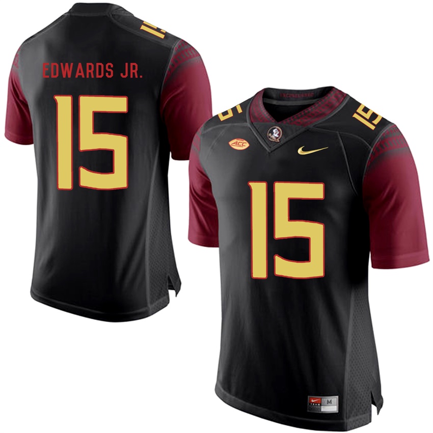 Florida State Seminoles Black Mario Edwards Jr. College Basketball Jersey