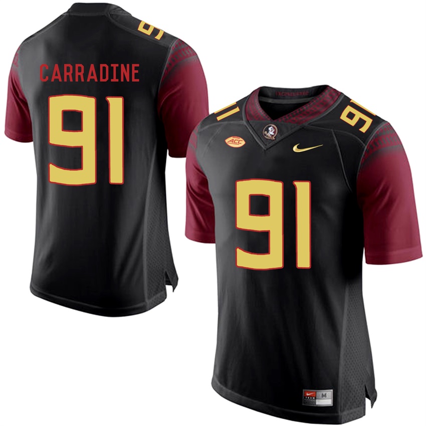 Florida State Seminoles Black Tank Carradine College Basketball Jersey