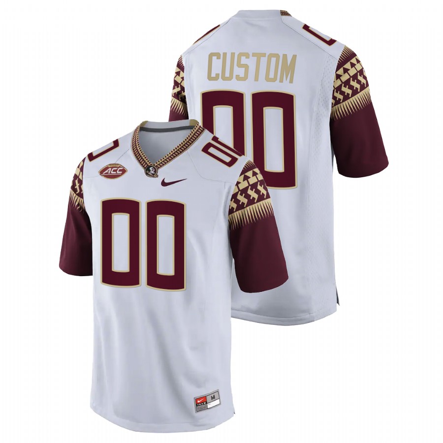 Florida State Seminoles Custom College Football White Jersey