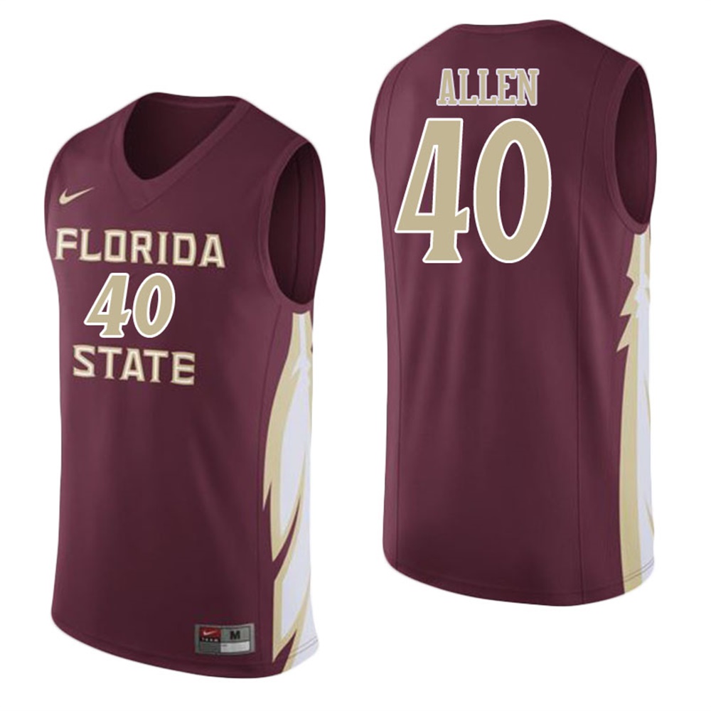 Florida State Seminoles Garnet Brandon Allen College College Basketball Jersey