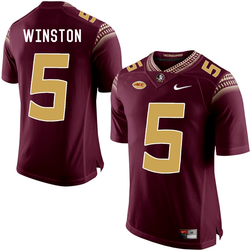 Florida State Seminoles Garnet Jameis Winston College Basketball Jersey