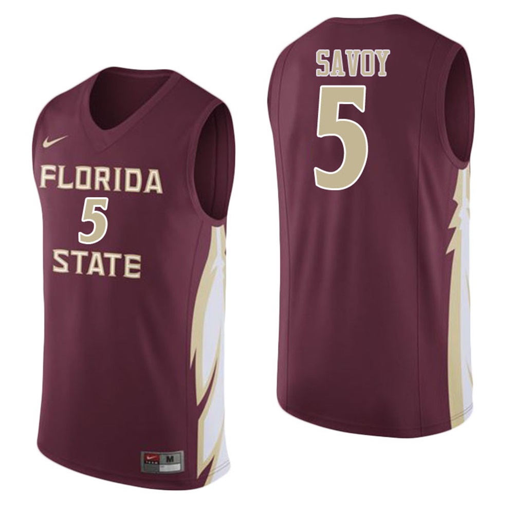 Florida State Seminoles Garnet PJ Savoy College College Basketball Jersey