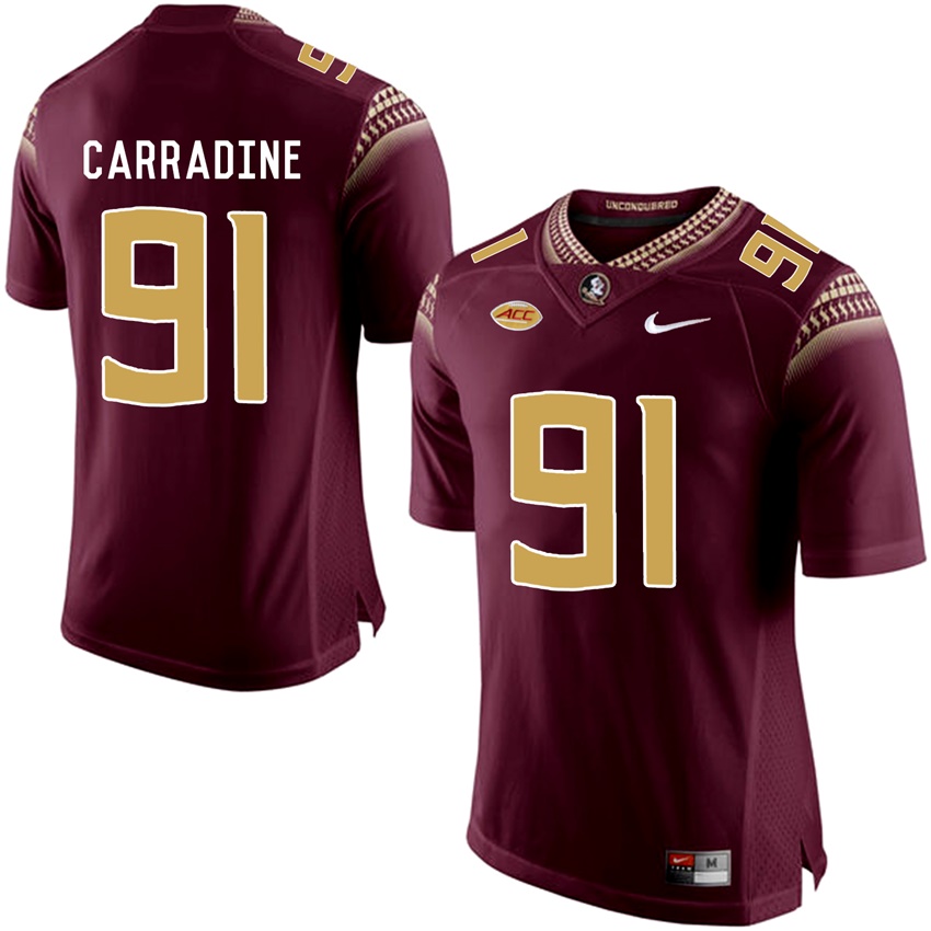 Florida State Seminoles Garnet Tank Carradine College Basketball Jersey