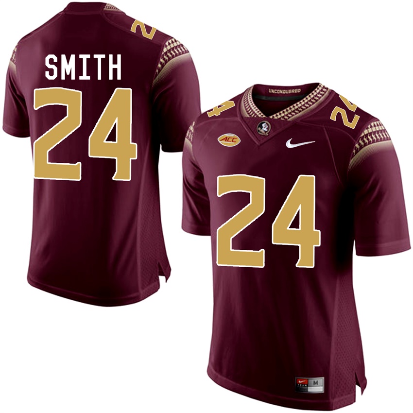 Florida State Seminoles Garnet Terrance Smith College Basketball Jersey