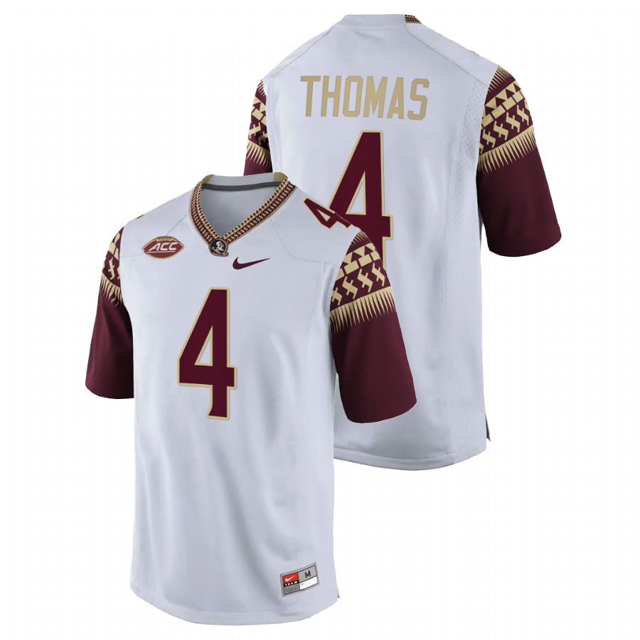 Florida State Seminoles Keir Thomas College Football White Jersey 2022 NFL draft