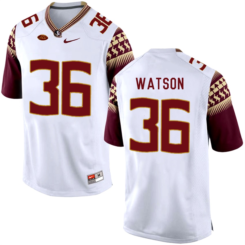 Florida State Seminoles White Dekoda Watson College Basketball Jersey