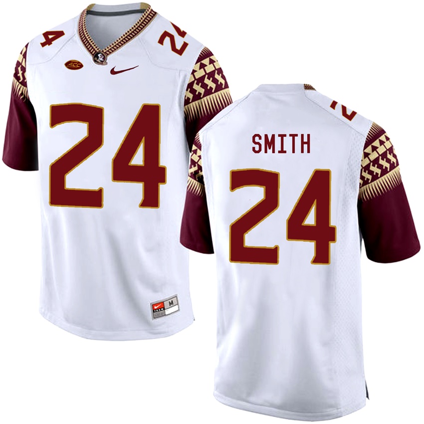 Florida State Seminoles White Terrance Smith College Basketball Jersey