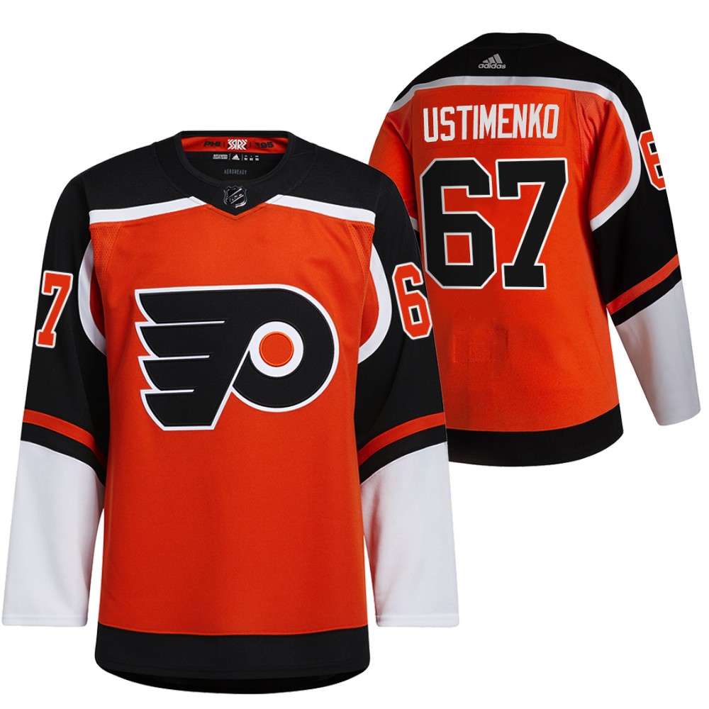 Flyers 2021 Reverse Retro #67 Kirill Ustimenko Orange Jersey Special Edition Authentic