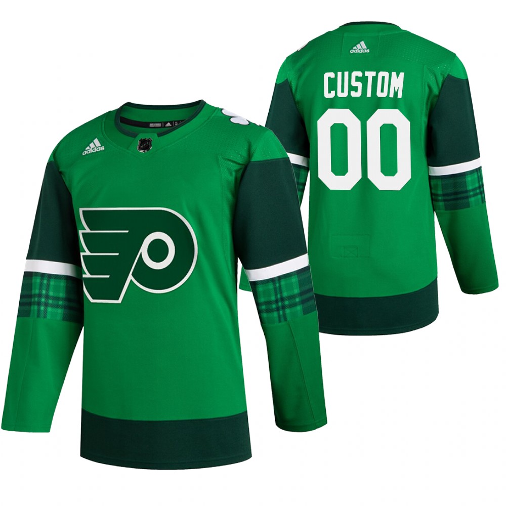 Flyers Custom 2020 St. Patrick's Day Green #00 Jersey
