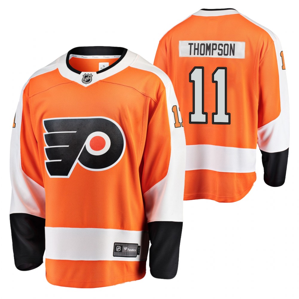 Flyers Nate Thompson Jersey Home Orange Player Men
