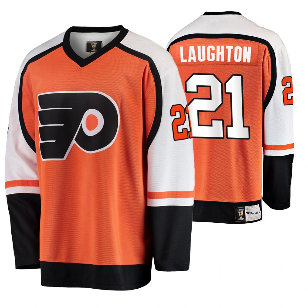 Flyers Scott Laughton Orange Breakaway Player Premier Jersey