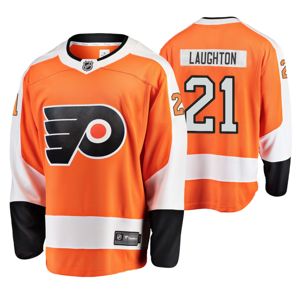 Flyers Scott Laughton Orange Fanatics Player Breakaway Jersey