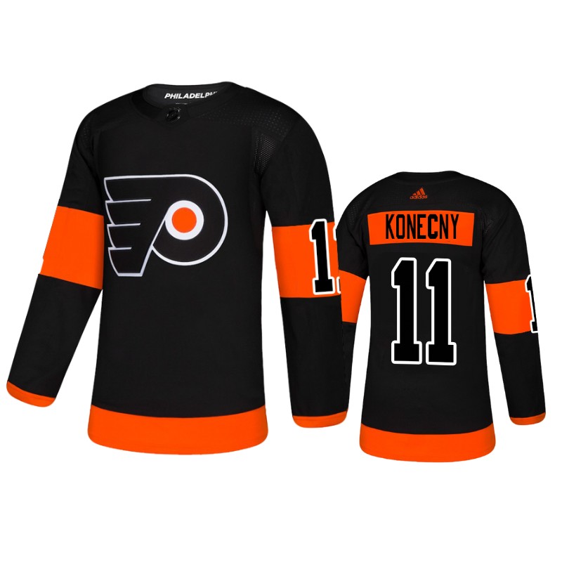 Flyers Travis Konecny Black Adidas Authentic Alternate Jersey