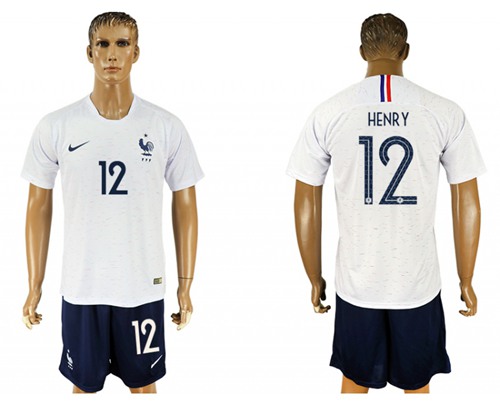 France #12 Henry Away Soccer Country Jersey